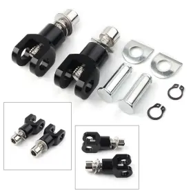 22shopde 550741358156 Motorcycle Rear Passenger Foot Pegs Bracket Fit For Harley Softail 2000-2020 Blk