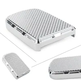 3 Months 211000209038 Brake Pedal Pad Cover For Harley Road Street Glide Softail Fatboy Flst Chrome