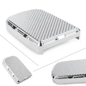3 Months 420111290082 Brake Pedal Pad Cover For Harley Road Street Glide Softail Fatboy Flst Chrome