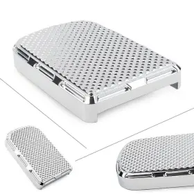 3 Months 421113396727 Brake Pedal Pad Cover For Harley Road Street Glide Softail Fatboy Flst Chrome