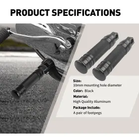 3 Months 550730203160 Motorbike Foot Peg Footpeg Footrest For Harley With Cuff Footpegs Bracket