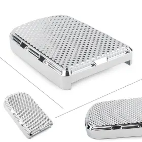 3 Months 550746946389 Brake Pedal Pad Cover For Harley Road Street Glide Softail Fatboy Flst Chrome