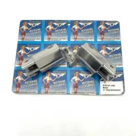 07-160 50s Boy Rune Female Mount Chrome Foot Peg 2 Inch Extension Brackets Harley