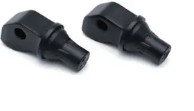 8892 Kuryakyn Tapered Peg Adapters For Victory And Indian Satin Black Front Male