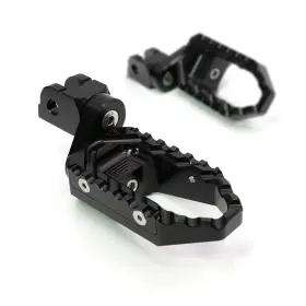 Aarfpfg100m25bktourthbkcl7364 Aaracing Touring 25mm Adjustable Black Front Footpegs For Yzf R1 R1m 15 16 17 18 19 20 21