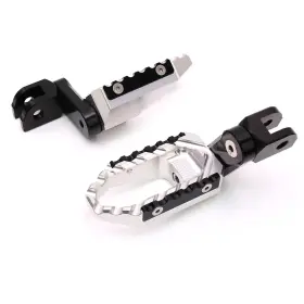 Aarfpfg100m39bktourthbkcl7366 Aaracing Touring 40mm Adjustable Silver Front Foot Pegs For Yamaha Yzf R6 17 18 19 20 21