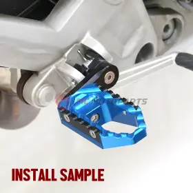 Aarfpfg25m39bktourthbkcl7120 Aaracing Touring 40mm Adjustable Blue Front Foot Pegs For Multistrada 1260 /s 18 19 20