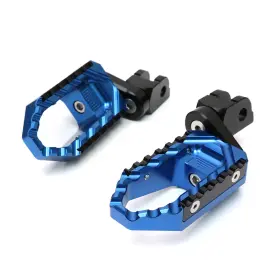 Aarfpfg84m25bktourthbkcl7415 Aaracing Touring 25mm Adjustable Blue Front Foot Pegs For Bonneville T100 10-13 14 15 16