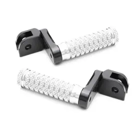 Cl6aafpfg107m40bkpolecl723427 Aaracing Silver M-grip 1.5 Inch Cnc Adjustable Front Foot Pegs For Mx350 Mx400 Mx500 Mx650