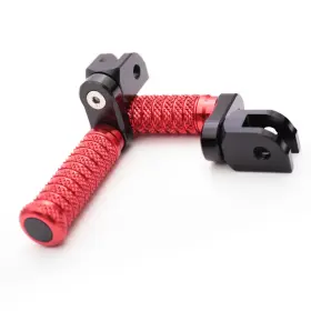 Cl6aafpfg19m25bkpolecl723081 Aaracing Red M-grip 1 Inch Cnc Adjustable Front Foot Pegs For 1199 Panigale S R 12 13 14 15