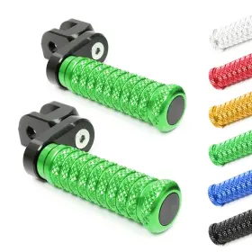 Cl6aafpfg40am25bkpolecl723181 Aaracing Pole 25mm Adjustable Green Front Foot Pegs For Kawasaki Z650 17 18 19 20 21
