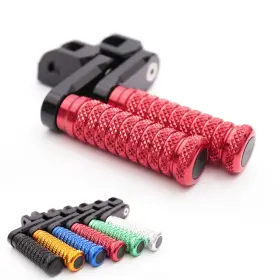 Cl6aafpfg40am40bkpolecl723182 Aaracing Pole 40mm Adjustable Red Front Foot Pegs For Z900 / Se 17-19 20 21