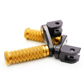 Cl6aafpfg60m40bkpolecl723245 Aaracing Gold M-grip 1.5 Inch Cnc Adjustable Front Foot Pegs For Gsxr 600 06-15 16 17 18 19