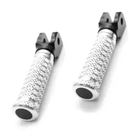 Cl6afpfg73bkpolecl723281 Aaracing Silver M-grip Anti-slip Front Foot Pegs Set For Suzuki Gsf 650 Bandit 05 06