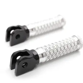 Cl6afpfg81bkpolecl723303 Aaracing Silver M-grip Anti-slip Front Foot Pegs Set For Speedmaster Carbs 02 03 04 05 06