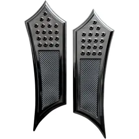 Fbf91-dib Accutronix Front Floorboards - Extended Black Drilled Instigator Chief