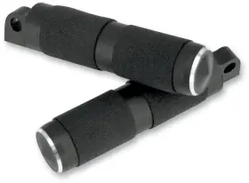 Pf121-src Accutronix Chrome Footpegs - Rubber Rigid Mount 7 3/4 Inch
