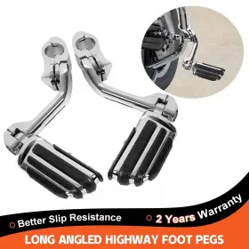 Ainuo000002326 Adjustable Highway 1-1/4 Inch Bar Foot Pegs For Harley Touring Road King Steet Glide