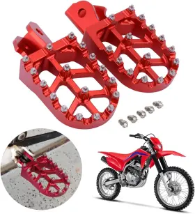 11140228 Anxin Dirt Bike Foot Pegs Motorcycle Footpegs Pedals Rests Cnc Red