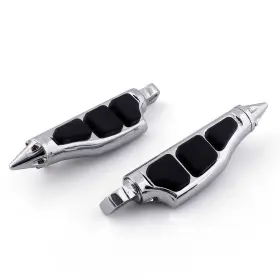 Fp-182-chrome Areyourshop 4475 Stiletto Pegs Footpegs For Softail Sportster Dyna Glide Fat Boy H