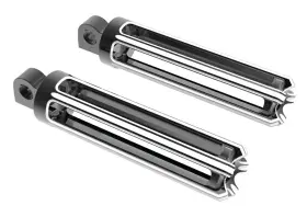 06-114 Arlen Ness Fusion Footpegs - 10-gauge Black Motorcycle Street Bike