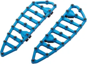 06-892 Arlen Ness Mx Blue Driver Floorboards For 1980-2024 Harley Touring Models