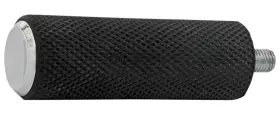 07-926 Arlen Ness Fusion Knurled Black Rubber/chrome Shiftpeg 07-926 Arlen Ness Fusion Knurled Black Rubber/chrome Shiftpeg