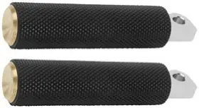 07-932 Arlen Ness Brass Fusion Knurled Foot Pegs For Harley Softail Dyna Sportster Xl