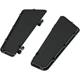 15-410 Arlen Ness Louvered Fusion Series Driver Floorboard - Black Motorcycle