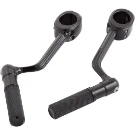 400-045 Arlen Ness Black Forged Highway Peg Mounts With Pegs
