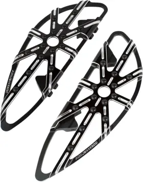 410-005 Arlen Ness 10 Gauge Driver Floorboards Black For Harley