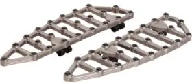 410-013 Arlen Ness Ness-mx Drvr Boards Titanium Aluminum Rubber Billet Front