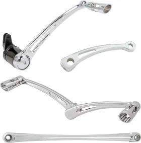 420-107 Arlen Ness Deep Cut Chrome Heel-toe Foot Control Kit For 2000-24 Harley Touring