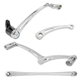 420-109 Arlen Ness Deep Cut Chrome Solo Foot Control Kit
