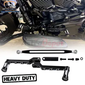 Astradepot 934668118169 Black Cnc Heel Toe Shift Lever Shifter Pegs Linkage Set For Harley Touring