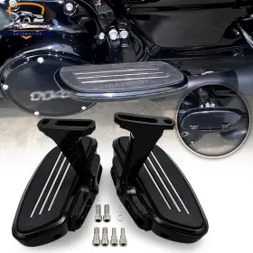 Astradepot 934668118275 For 93-24 Harley Touring Road Street Glide Adjustable Passenger Floorboard Black