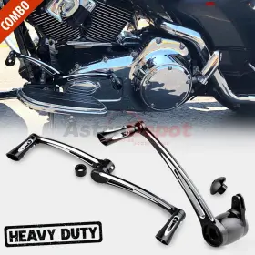 Astradepot 934669119356 For 14 19 Harley Touring Heel-toe Shifter Levers Kit Brake Arm Pedal Cnc Black