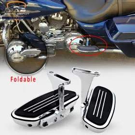 Astradepot 934670118034 2x Chrome Passenger Floorboards For 1993-2024 Harley Touring Electra Road Glide