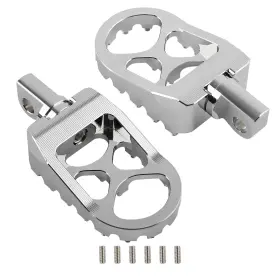 7zfk05 Bfo Sliver Chrome Wide Fat Foot Pegs Mx Style Footpegs Fit For Harley Dyna Sportster