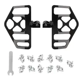 E5v7l4 Bfo Black Mx Style Wide Fat Foot Pegs Floorboard Fits For Harley V-rod Road Glide