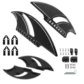 Bfo L4i0zq Pair Motorcycle Foot Pegs Front&rear For Harley Touring Cvo Street Glide