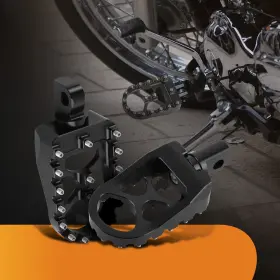 Wxkm87 Bfo Cnc Wide Fat Foot Pegs Mx Style Footpegs Fit For Harley Touring Sportster Dyna