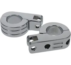Nc-6121-c Bikers Choice Billet Highway Peg Mounts 1.25 Inch Chrome