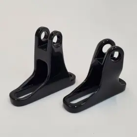 Bpd-24141 Billet Proof Designs Black Passenger Footpeg Adapter/mounting Brackets With Female Inch Clevis Mounts F
