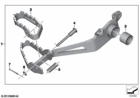 35218569755 Bmw Footbrake Lever Adjustable - Bmw-motorrad Genuine Oem 35218569755 Bmw Footbrake Lever Adjustable - Bmw-motorrad Genuine Oem