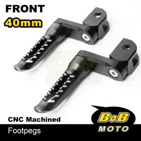Bo-fpa01540mmbkp03bk2001d006f Bob Moto 40mm Lower Rider Footpegs Black For Pegaso 650 05 06 07 08 09 10 11 12