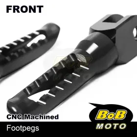Bo-fpa057bkp03bkaipn014f Bob Moto Cnc Front Rider Foot Pegs Black For Suzuki Gsx-s125 17 18 19 Bo-fpa057bkp03bkaipn014f Bob Moto Cnc Front Rider Foot Pegs Black For Suzuki Gsx-s125 17 18 19