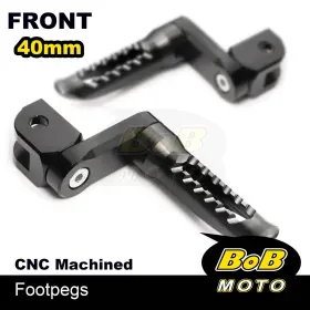 Bo-fpa10040mmbkp03bk2001d039f Bob Moto 40mm Lower Rider Footpegs Black For Kawasaki Z300 16 17 18