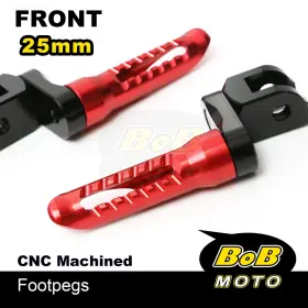 Bo-fpa15025mmbkp03rdaipn011f Bob Moto 25mm Extend Front Foot Pegs Red For Honda Cbf500 04 05 06 07 08 09 10