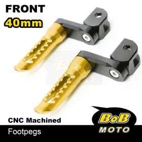 Bo-fpa22040mmbkp03gd2001d043f Bob Moto 40mm Lower Rider Footpegs Gold For Mv Agusta Dragster 800 14 15 16 17
